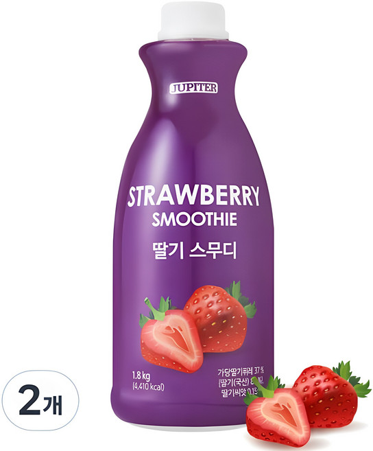 쥬피터 딸기 스무디, 1.8kg, 2개