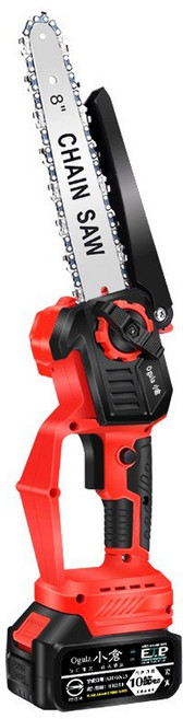Ogula小倉 8寸無刷電鏈鋸鏈鋸機 十節兩電 無線手持鏈鋸, 1個