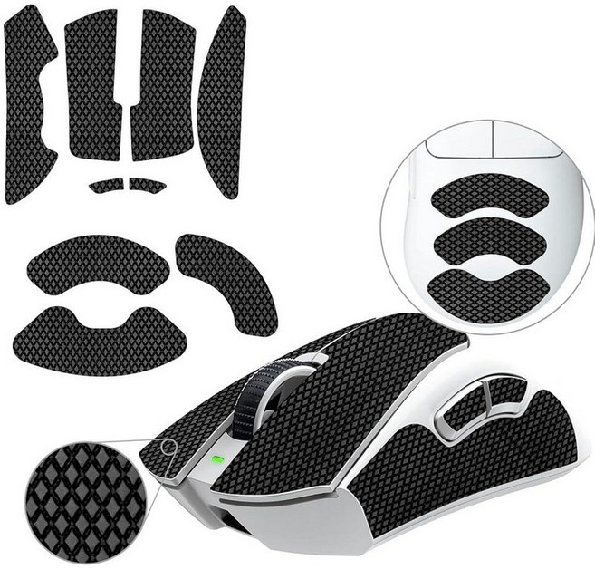 TALONGAMES Razer Deathadder V4 Pro 게이밍 마우스와 호환되는 마우스 미끄럼 방지 그립 테이프 손바닥 땀 흡수 얇은 0.5mm 핏 컷 쉬운 사용, Deathadder V4 Pro용