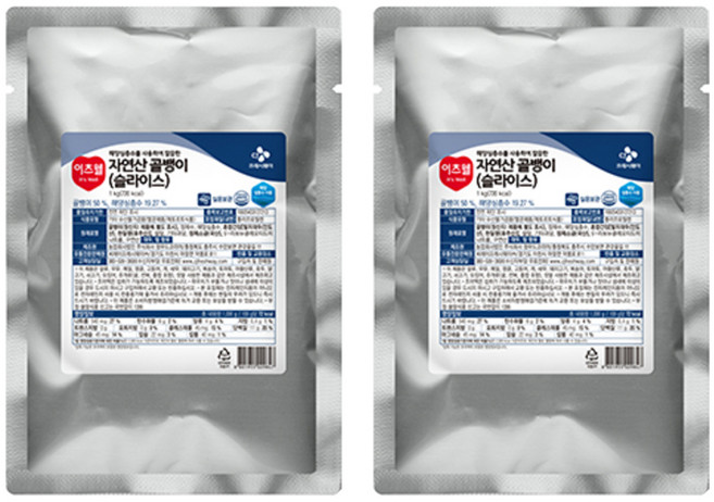 CJ 이츠웰 자연산골뱅이 슬라이스 파우치 해양심층수사용, 2개, 1kg