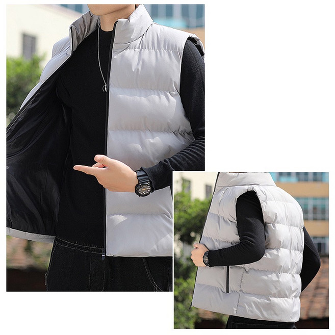 【小蘭優購】男士秋冬防風保暖棉馬甲背心外套 休閒戶外多色可選