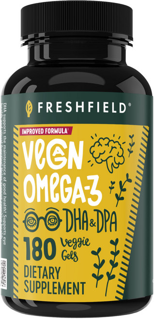 Freshfield 純素 Omega-3 DHA & DPA 素食軟膠, 1個, 180錠
