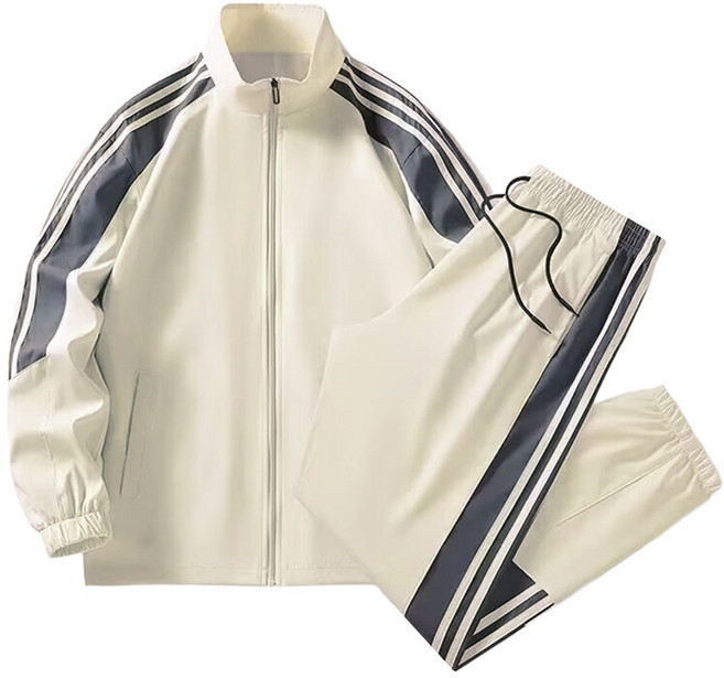 스몰더 남자 라인 배색 집업 트레이닝 세트