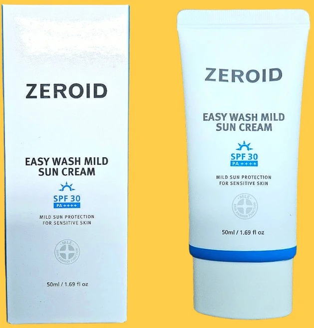 [제로이드] 이지 워시 마일드 선크림 SPF30/PA++++ 50ml, 1개 - 쿠팡