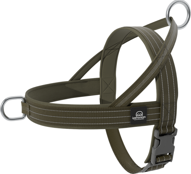 아이펫스맘 강아지 하네스 대형견 중형견 앞섬방지 초경량 가슴줄 앞고리, 카키, 1개