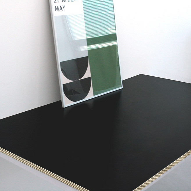 국내제조 E0 친환경소재 사월의가구 나무 우드 상판 식탁 테이블 책상 합판 18T 상판, 블랙, 1단