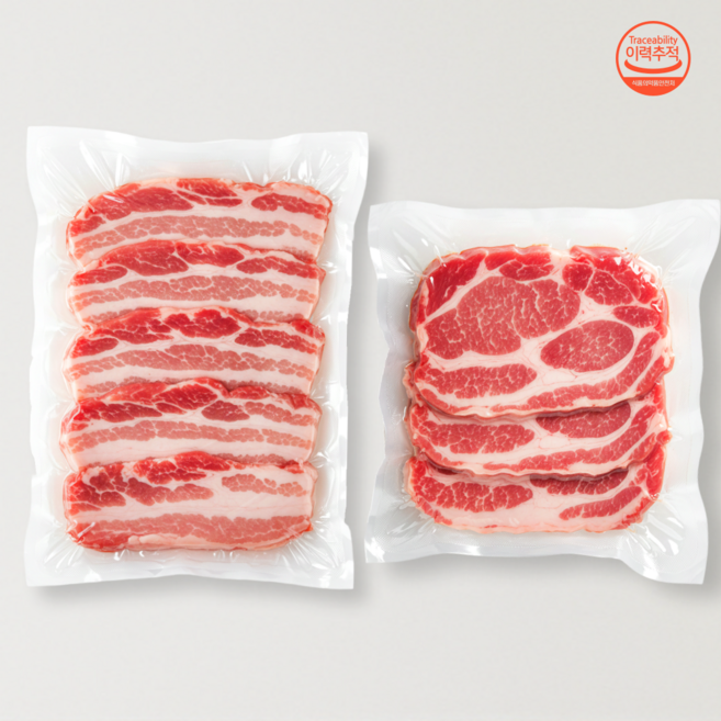 한국농수축산 삼겹살 목살 반반 모듬 세트, 1개, 1.2kg