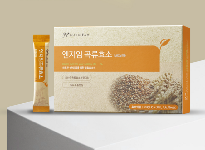 엔자임 유산균 곡류효소 저칼로리 간편 섭취 스틱형 속편한 하루한번 밸런스 2개월분, 3g, 60개