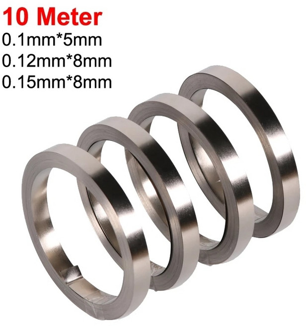 알곤용접기 스폿용접기 1 롤 10m 18650 리튬 이온 배터리 니켈 시트 플레이트 니켈 도금 강철 벨트 스트립 커넥터 배터리, 0.1x5x10m, 1개