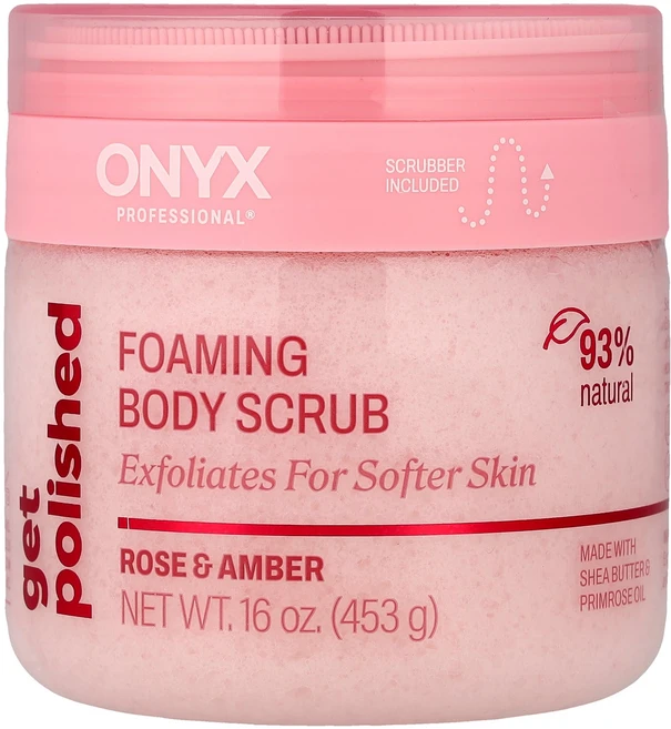 Onyx Professional 겟 폴리시 포밍 바디 스크럽 장미 & 앰버 453g(16oz) Professional (오닉스 프로페셔널), Onyx Professional, 겟 폴리시, 포밍 바, 453g, 1 - 쿠팡