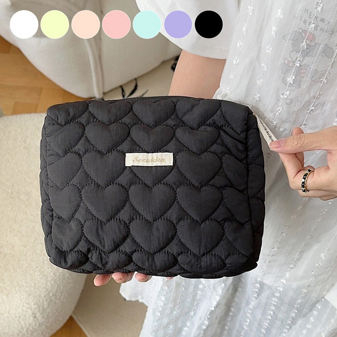 감성픽 러블리 하트 여행용 화장품 파우치