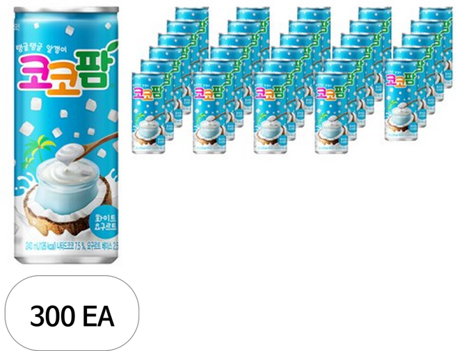 해태음료 코코팜 화이트 요구르트 240ml, 300개
