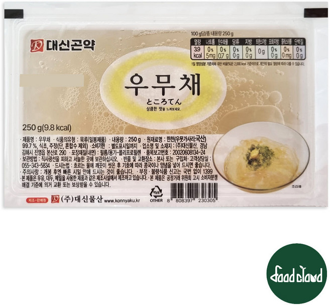 저칼로리 우뭇가사리 대신물산 우무채 우묵, 2개, 250g
