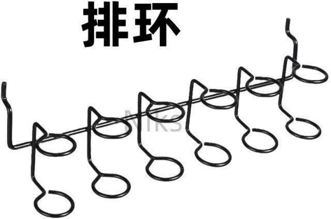 洞洞板配件 掛鉤 螺絲刀鉗類收納置物架, 黑色, 23cm一個排鉤（1.6/2.5/3.2）, 1個