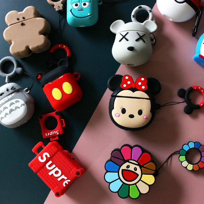 에어팟 1 2 케이스 귀여운 캐릭터 실리콘 커버 애플 이어폰 무선이어폰 보호 악세사리, 2.계란후라이