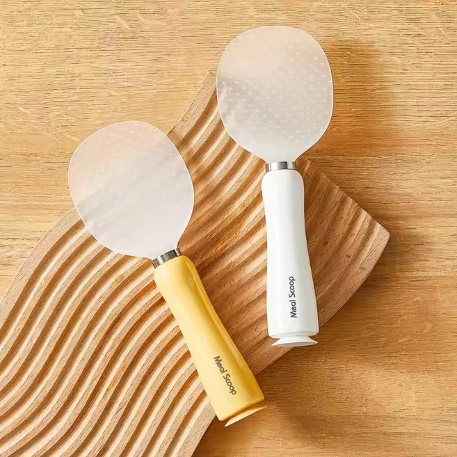 오뚝이 주걱 밥주걱 걸이용 스탠딩주걱, 오뚝이 주걱 옐로우, 1개