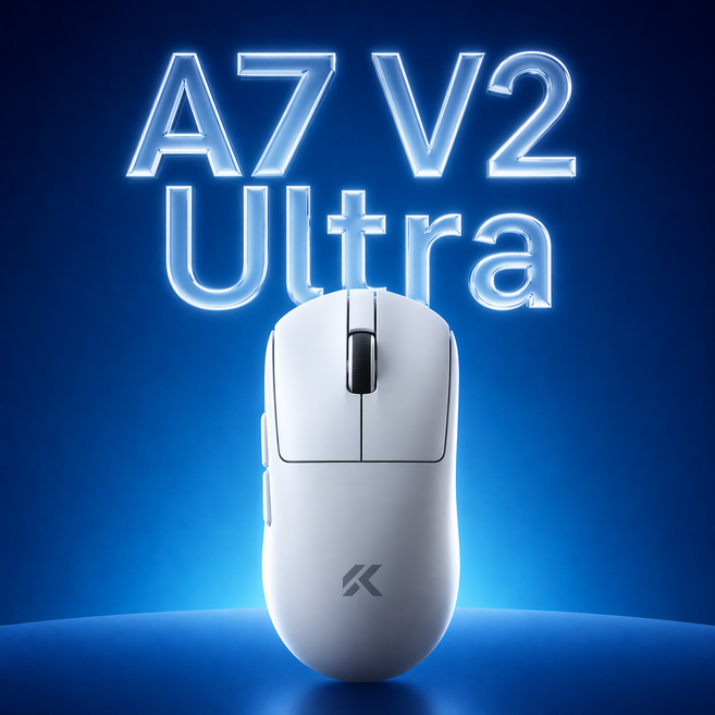 MCHOSE 마이콩 A7 V2 ULTRA 59g 유무선 게이밍 마우스 A7 PRO MOUSE, 화이트, A7 V2 울트라