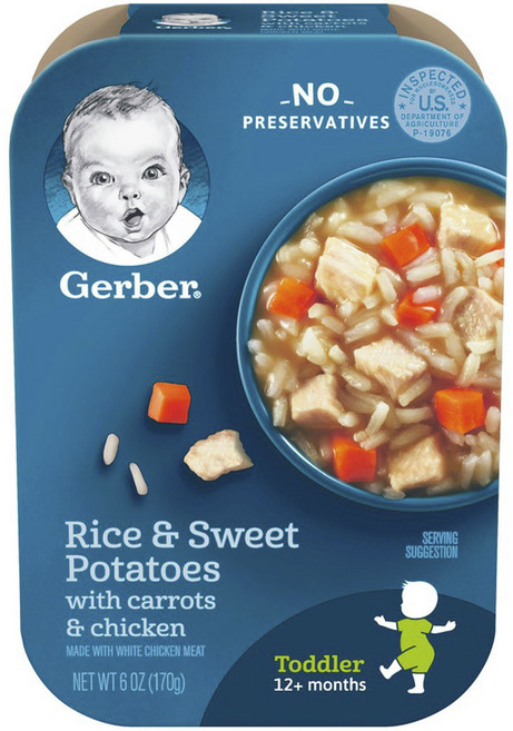 거버 라이스 & 스위트 포테이토 레토르트 어린이 식품 170g, 1개