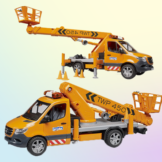 브루더 BR02679-벤츠 스프린터 고소작업차 브루더 중장비 미니카 트럭, 1개