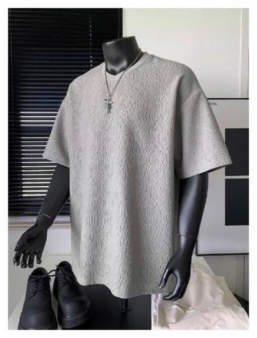 涼感衣男夏天輕薄透氣網眼冰絲衣寬鬆彈力排汗衣吸濕排汗短袖速乾衣大尺碼戶外工作健身登山休閒服冰絲涼感運動上衣速乾T恤青年