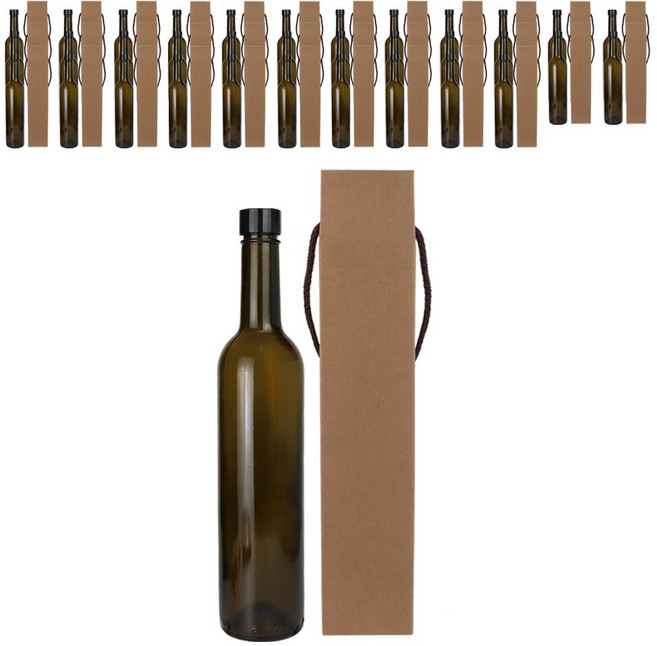 가인글로벌 와인500 갈색병 + 스탬핑 숏캡 블랙 + 포장박스, 35개, 500ml