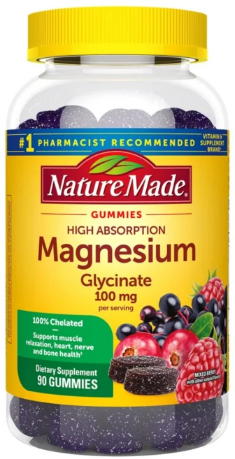미국 코스트코 네이처 메이드 마그네슘 글리시네이트 100mg 90구미, 1개, 45회분 - 쿠팡