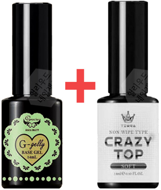 그라시아 지젤리 베이스 14ml+크레이지 탑젤 소프트 14ml, 그라시아 크레이지탑젤 소프트, 1개, 14ml