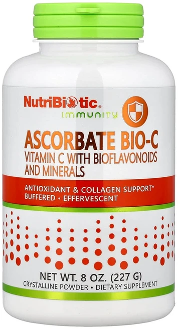 뉴트리바이오틱 이뮤니티 아스코베이트 Bio-C 바이오플라보노이드 미네랄 함유 비타민C 227g (8oz), 226.796 g, 1개 - 쿠팡