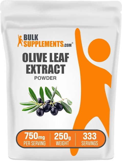 BulkSupplements. com 올리브 잎 추출물 파우더 - 허브 보충제 항산화 소스 글루텐 프리 1회 제공량당 750mg 250g (8.8온스) (1팩)12970, 8.82 Ounce (Pack of 1), 1개
