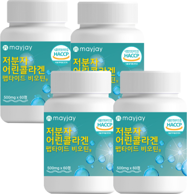 메이제이 저분자 어린 콜라겐 펩타이드 비오틴정, 60정, 4개