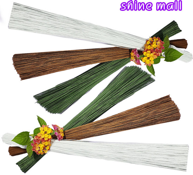 대용량 지철사 (지철사 27호 대용량) 꽃철사 36cm 약715개 1묶음(녹색 밤색 흰색 택1) 학습교재, 밤색(약710개), 710개