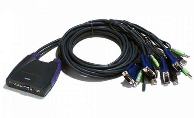 ATEN 4포트 USB KVM 스위치 CS64US, 단일, 단일옵션