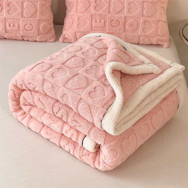 탑솜 극세사 담요겨울 침대 및 소파 겸용 보온 담요입니다