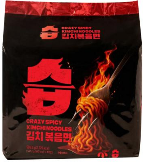 습 김치볶음면 147g, 4개