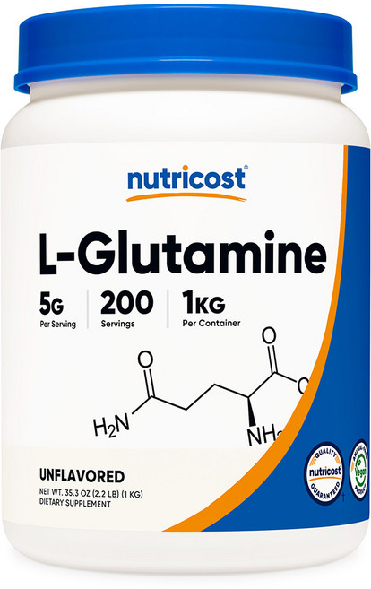 뉴트리코스트 L-글루타민 언플레이버드, 1kg, 1개