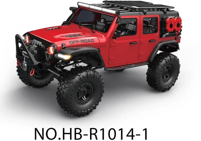 HB R1011 1 랭글러 1:10 스케일 RC카 4륜 구동 오프로드 차량 (전동 윈치 및 디퍼렌셜 포함) 14세 이상용, 09 R1014V1