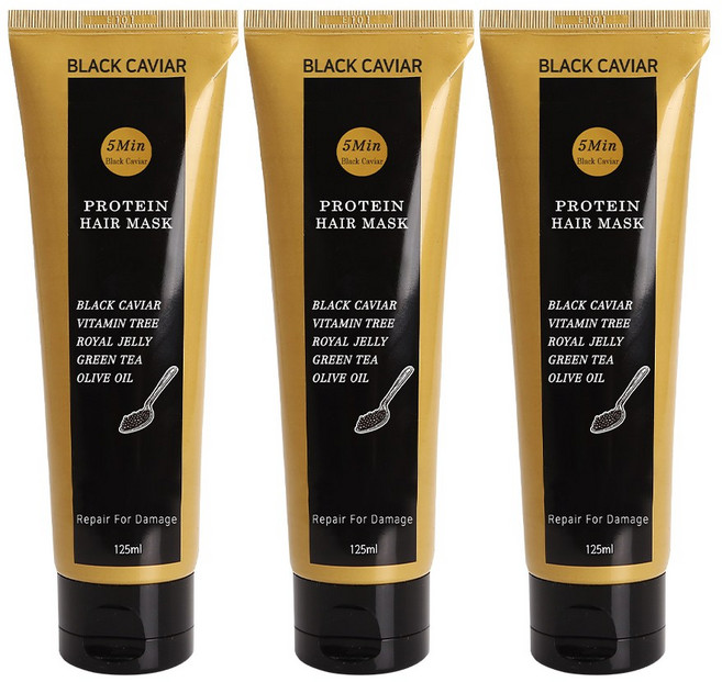 나녹신 프로틴 헤어 마스크 극손상모 5분 헤어팩, 3개, 125ml