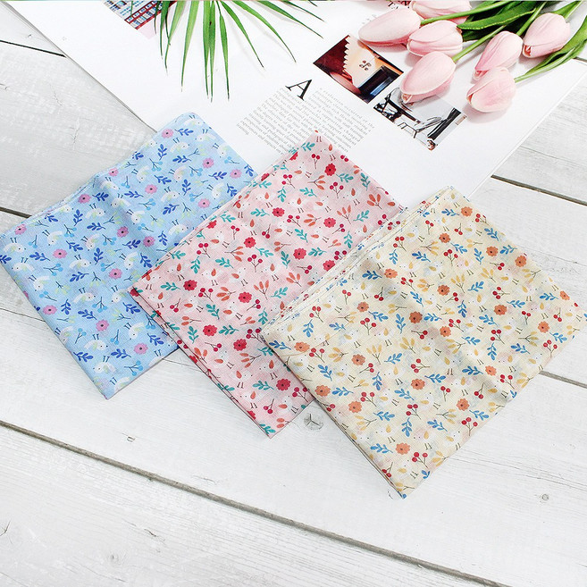 여성손수건 아사 가제 면 쁘띠 목손수건 애니멀 3장 1세트