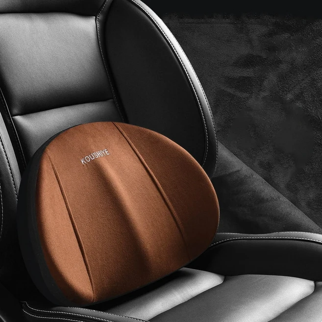 차량용 편안한 요추 지지대 목 베개 쿠션 메모리폼 용품 범용 허리, 06 Brown Waist
