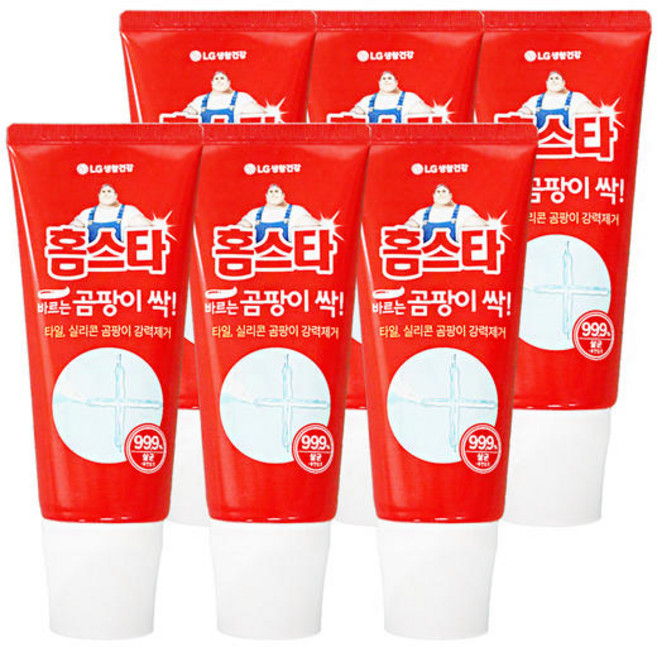 엘지 홈스타 바르는 곰팡이 싹 세정제 120ml 6개 타일 강력제거 살균
