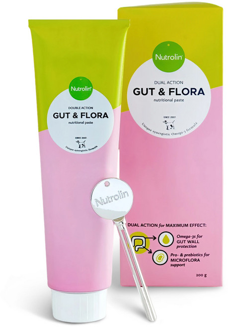 강아지 고양이 유산균 신장 염증 영양제 핀란드 오메가3 뉴트롤린 구트앤플로라 200g, 1개, 간+장건강, 1회분