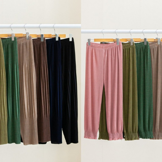 나니까 주름 몸빼바지 주름 플리츠 항아리바지 촌캉스 팬츠 키작녀바지