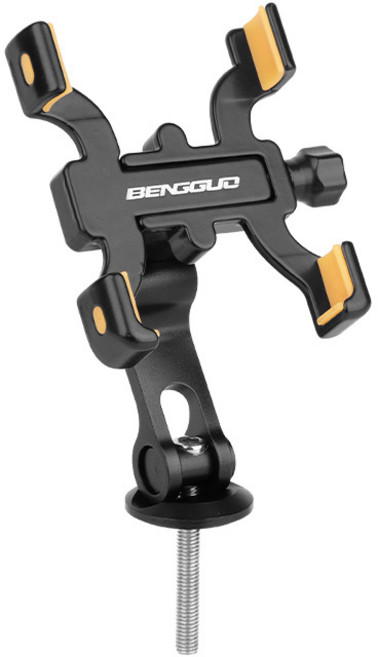 알루미늄 합금 자전거 오토바이 핸드폰 핸들 브래킷, 1개, 주황색2