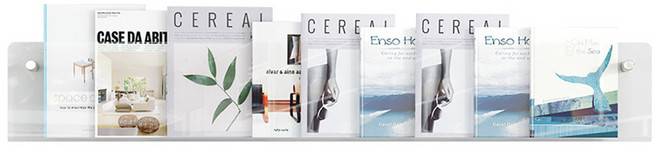 HK.sell 클레어 아크릴 북선반 100cm, 투명, 1단