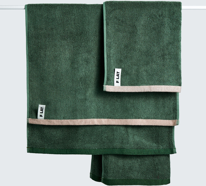 플랫화이트 프리미엄 210g 부드럽고 두툼한 밤부 호텔수건, 10개, 그린티