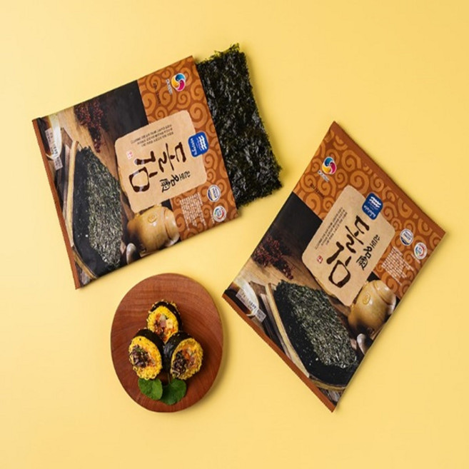 바다명가 청정 완도 명가 지주식 돌김 구이김 7매 X10봉, 27g, 10개
