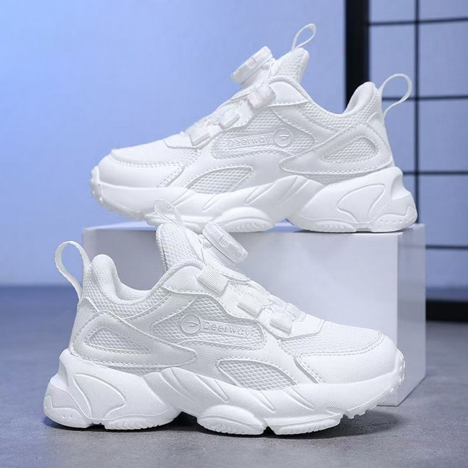 德爾惠 兒童運動鞋 學生小白鞋 春季新款透氣跑步鞋