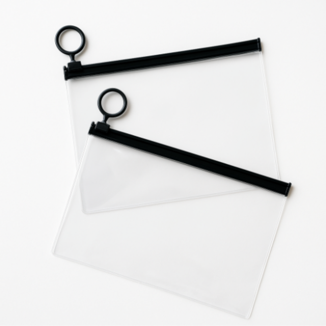 슬라이드 지퍼백 PVC지퍼팩 블랙링고리, 1개, 10개입