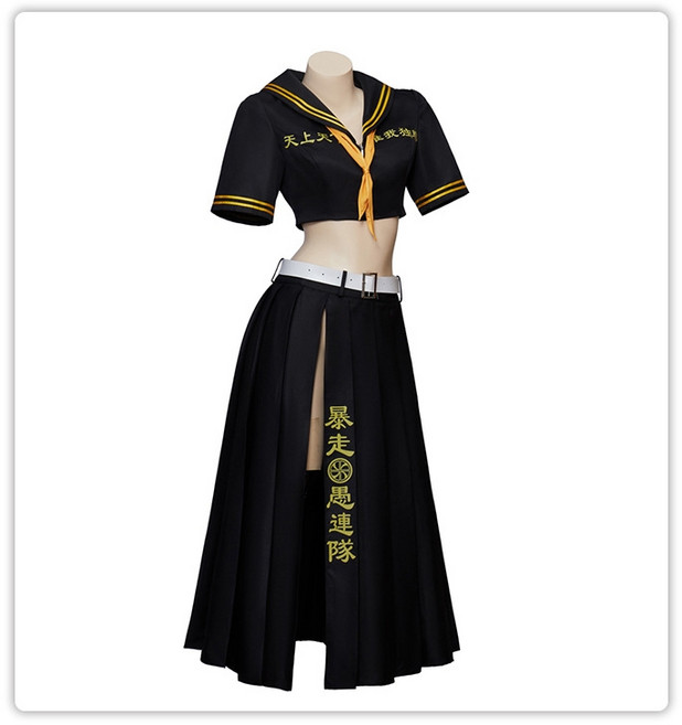 도쿄리벤져스 특공복 도리벤 코스튬 의상 할로윈 코스프레 의상 여성용 스커트 세트 파티 축제