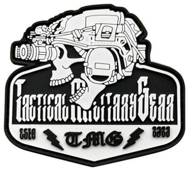 PVC 고무 와펜 벨크로 패치, 해골C, 1개